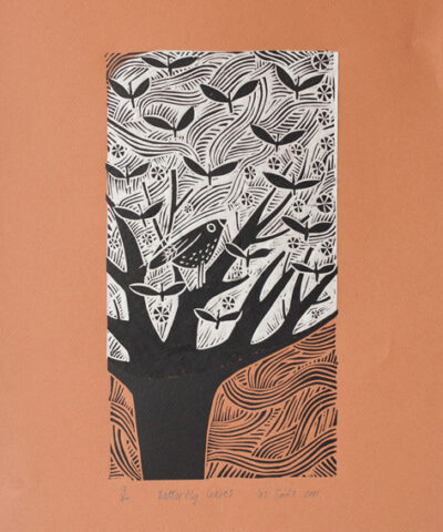 Butterfly Leaves- orange. Last one available unframed