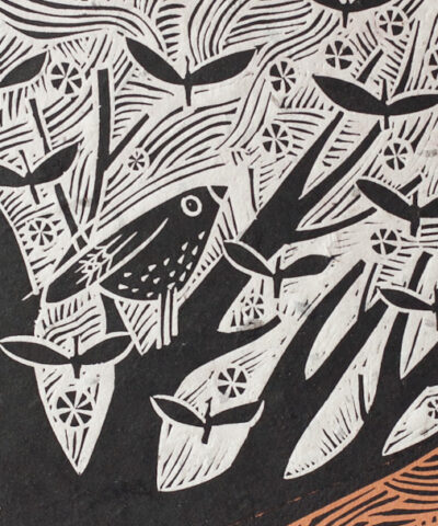 Butterfly Leaves- orange. Last one available unframed - Image 3