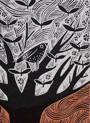 Alternative view of Butterfly Leaves- orange. Last one available unframed