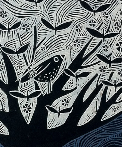 Butterfly Leaves- Navy - Image 3