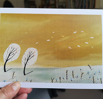 Alternative view of Winter Breeze. Greetings card.