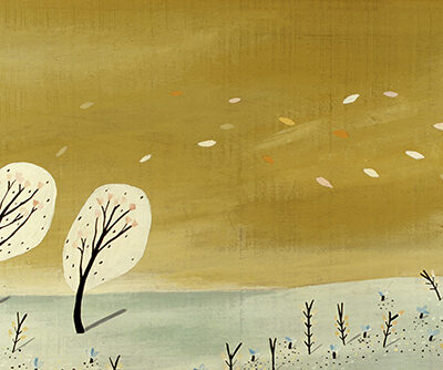 Winter Breeze. Greetings card.