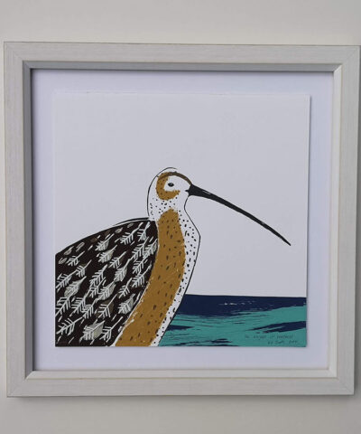 Alternative view of The Knight of Feathers. Framed