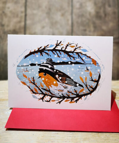 New Beginnings greeting card. Winter hat version.