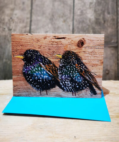 Shine Bright. Starlings. Greetings card