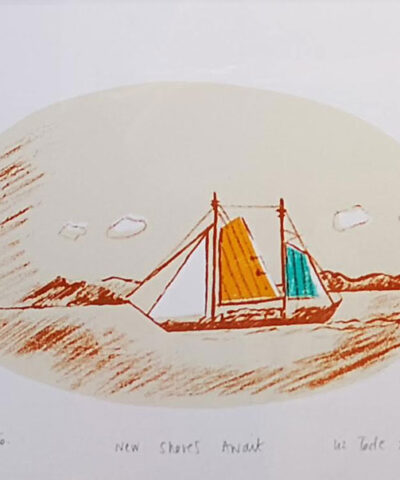 Alternative view of New Shore Await. Framed