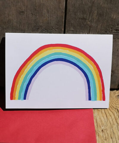 Make A Wish. Rainbow greetings card.
