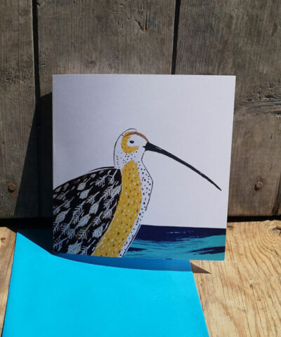 The Knight of Feathers. Curlew detail, greetings card.