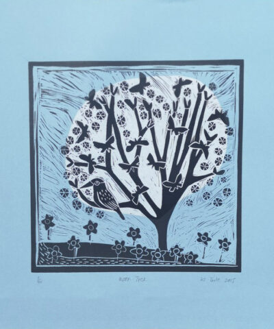 Moon Tree. Light blue