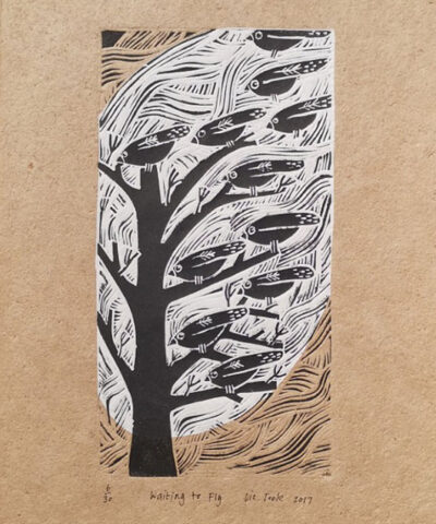 Waiting to Fly. Handmade Himalayan paper.