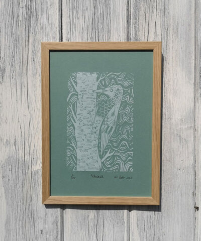 Patience (tea green) Handmade frame