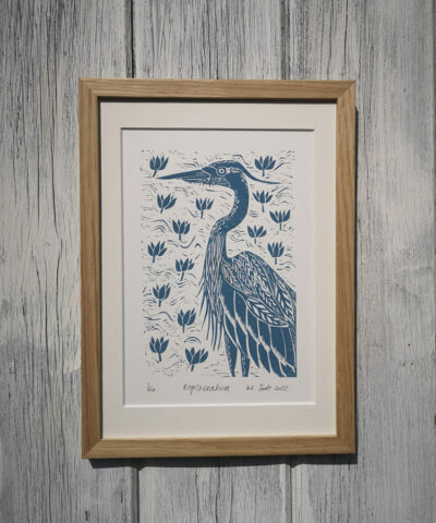 Alternative view of Collection of 4 x lino cuts. Unframed