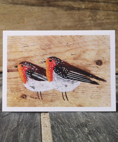 Let's Stick Together. Robin greetings card