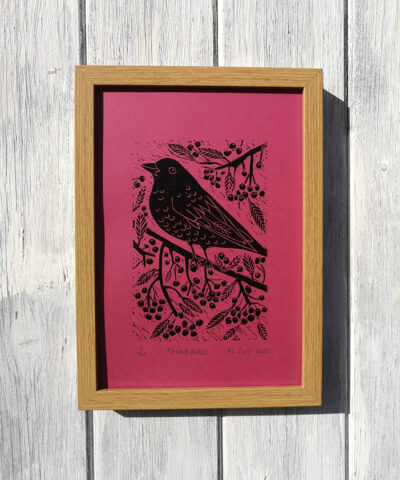 Pair of linocuts. Abundance and Fly High, coloured papers - Image 3
