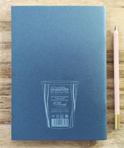Alternative view of Hand printed Heron Note/sketchbook. Off white