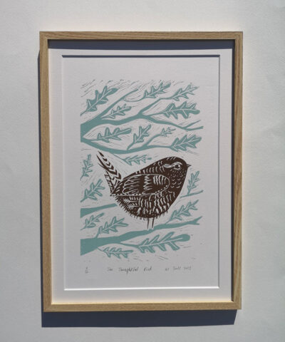 Alternative view of The Thoughtful Bird. Framed.
