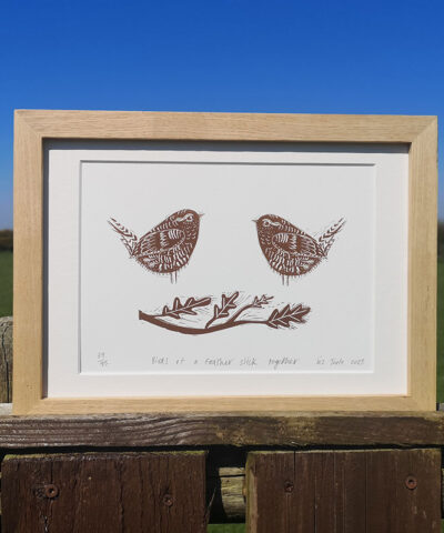 Birds of a feather stick together. Framed
