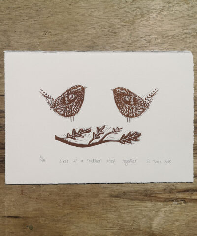 Alternative view of Birds of a feather stick together. Framed