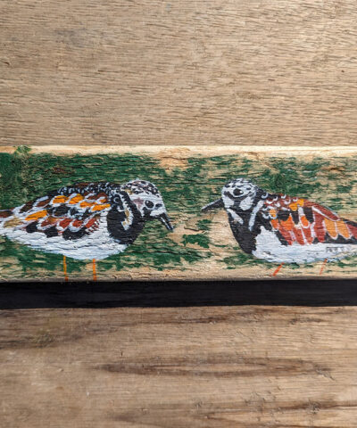 Alternative view of Nelly and Ned. Welsh driftwood