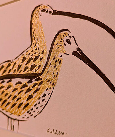 Golden. Screenprint. Framed - Image 3