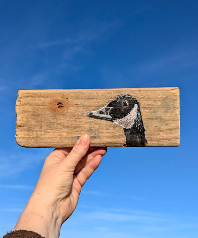 Nell, Canada Goose detail. Welsh driftwood - Image 3