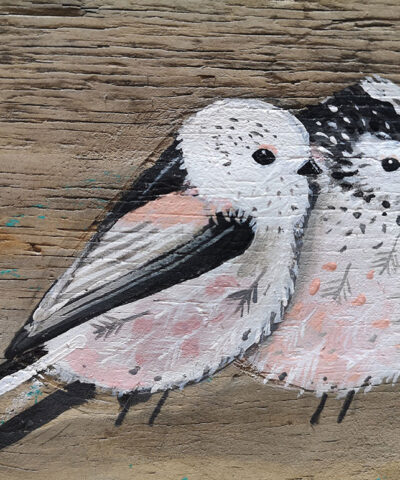 Lean on Me. Long Tailed Tits greetings card