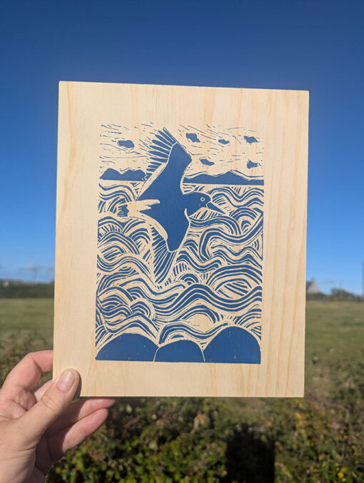 Fly High 3. Screenprint on a wooden panel. 10% discount until Monday 18th August - Image 4
