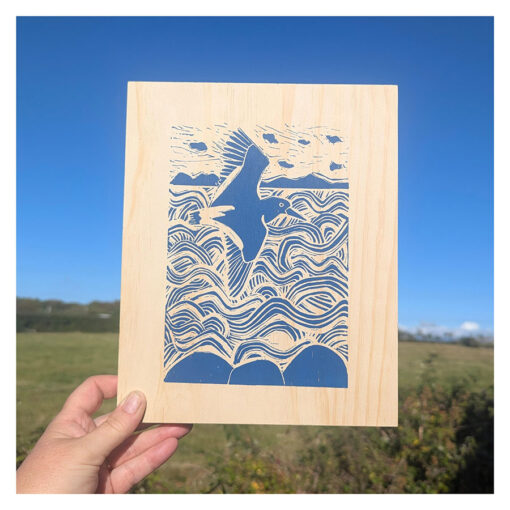 Fly High 3. Screenprint on a wooden panel. 10% discount until Monday 18th August