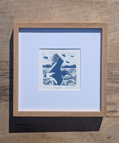 Strength. Framed screenprint