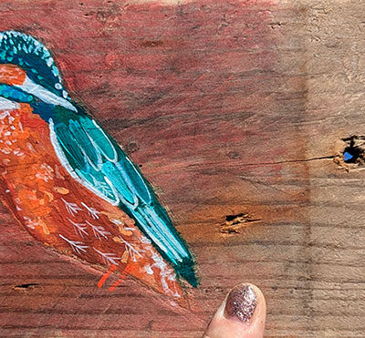 Glennis the Kingfisher. Welsh driftwood - Image 3