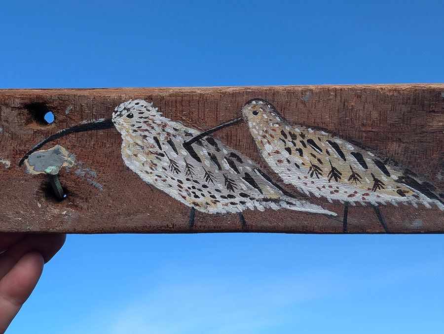 Side by Side. pair of Curlews. Welsh driftwood - Image 3