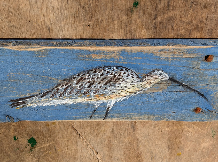 Lillith the Curlew. Reclaimed Welsh wood - Image 3