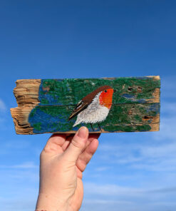 Dilys the Robin. Welsh driftwood