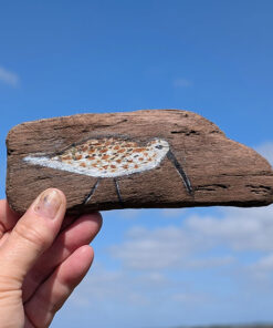 Cynthia loved a stroll. Miniature painting on Sussex driftwood