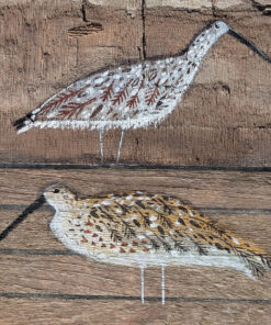 You and me, me and you. Curlew painting on Welsh driftwood - Image 3