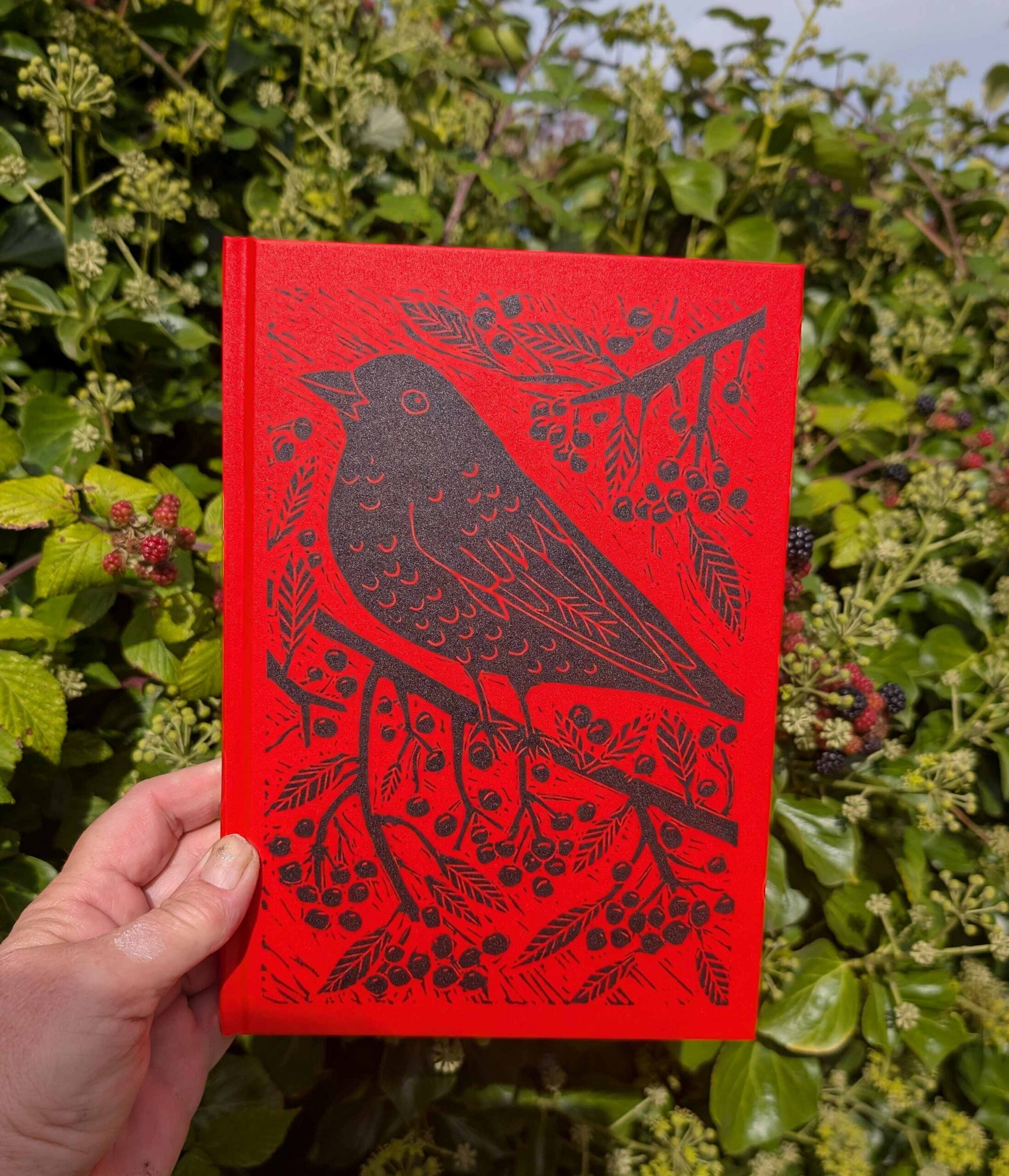 4 x hand printed blackbird hardback note/sketchbook. Only an edition of 40